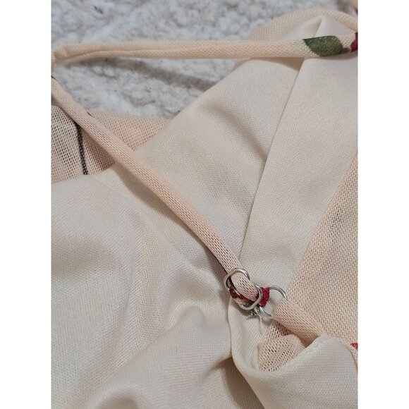 Stitch + Feather Floral Print Slip Dress With‎ Adjustable Spaghetti Straps  Drop - Picture 5 of 13